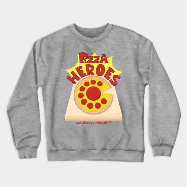 Pizza Heroes Crewneck Sweatshirt by Aperture102